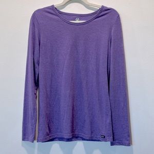Adar Purple Long Sleeve Round Neck Soft Base Shirt Top Women’s size Medium
